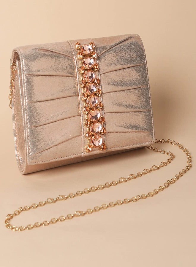 Peora Clutch Purses for Women Wedding Handmade Evening Handbags Party Bridal Clutch (C53C), Multicolour - Image 5